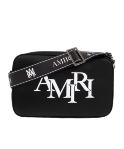 Amiri Letter Shoulder Bag In Black