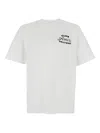 Amiri White Crewneck T-shirt With Logo Lettering On The Front And Maxi Logo Print On The Rear In Cotton Ma In White