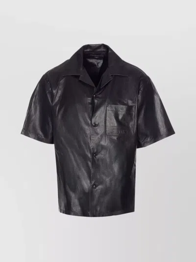 AMIRI LIGHTWEIGHT LEATHER SHIRT CHEST POCKET