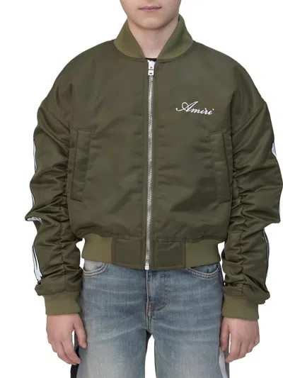Amiri Little Kid's & Kid's Bones Bomber Jacket In Green