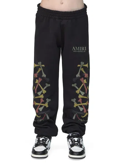 Amiri Little Kid's & Kid's Bones Cotton Fleece Sweatpants In Black