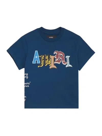 Amiri Little Kid's & Kid's Cotton Varsity Patch Logo T-shirt In Multi