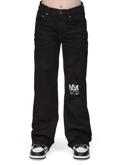 Amiri Little Kid's & Kid's Distressed Patch Jeans In Black