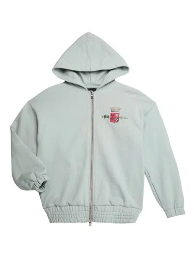 Amiri Little Kid's & Kid's Graphic Zip-up Hoodie In Gray
