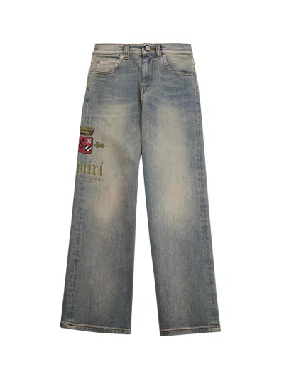 Amiri Little Kid's & Kid's Logo Straight-leg Jeans In Black
