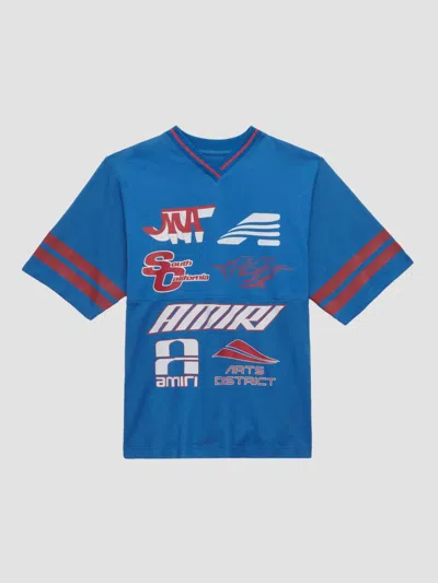 Amiri Little Kid's & Kid's Sporty Football T-shirt In Blue