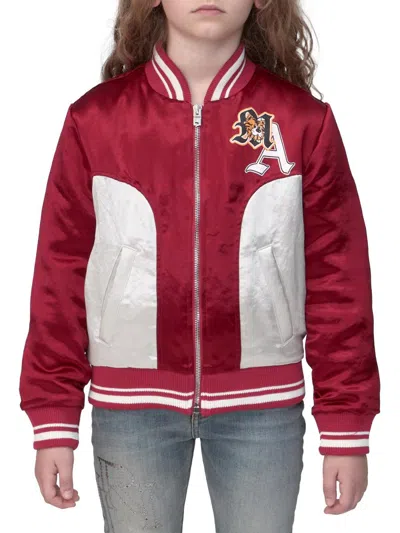 Amiri Little Kid's & Kid's Varsity Patch Jacket In Red