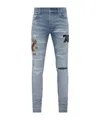 Amiri Logo-appliqué Skinny Jeans In Blue