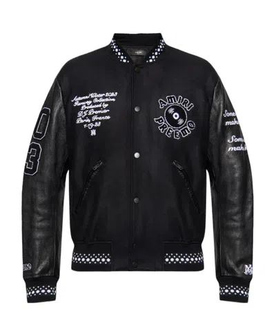 AMIRI AMIRI LOGO EMBROIDERED VARSITY JACKET