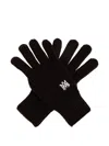 Amiri Logo Appliqué Gloves In Brown