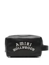 Amiri Logo-appliqué Leather Wash Bag