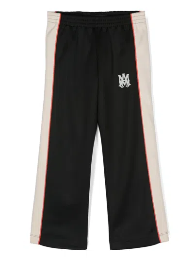 Amiri Kids' Logo-appliqué Straight Track Pants In Black