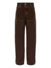 Amiri Belt Loop Denim Trousers In Brown