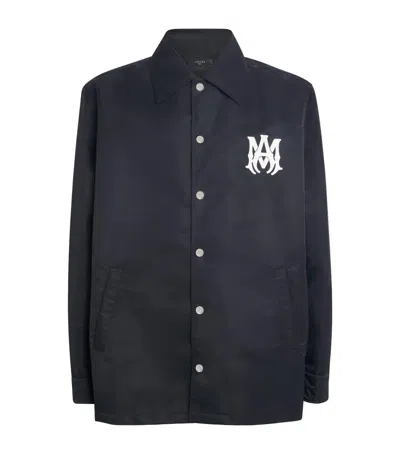Amiri Logo Coach Jacket In Blue