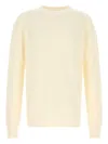 Amiri Crochet Sweater With Ribbed Cuffs And Hem In Neutral