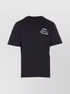 Amiri Black Crewneck T-shirt With Logo Lettering On The Front And Maxi Logo Print On The Rear In Cotton Ma In Black
