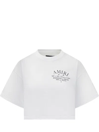 Amiri Logo Crop T-shirt In Multi