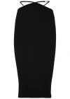 AMIRI LOGO CUT-OUT COTTON-BLEND MIDI SKIRT