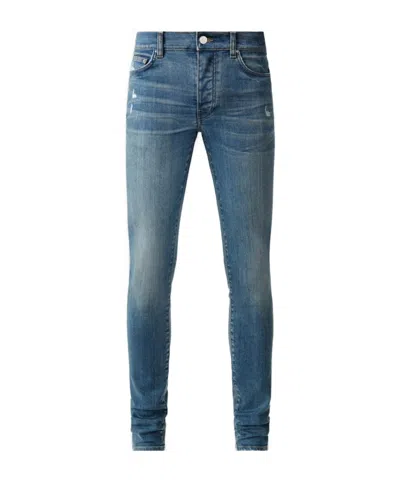 Amiri Logo Denim Pants In Blue