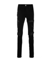 Amiri Logo-embroidered Skinny-cut Jeans In Black