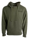 Amiri Cotton Sweatshirt Hooded Kangaroo Pocket In Green