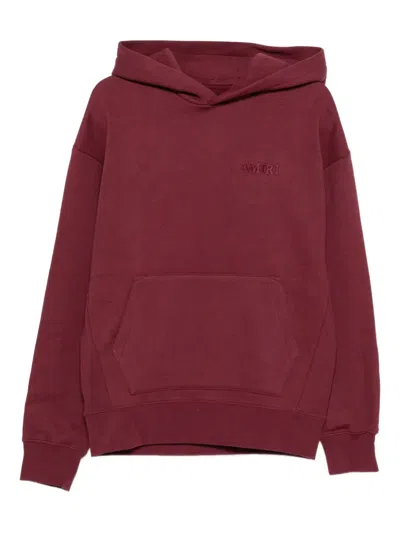 Amiri Oversize Logo Embroidered Hoodie In Red