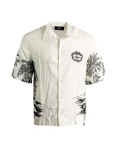 Amiri Men White Chateau Sketch Shirt, M Luxury Shirts For Men Darveys In Gray