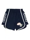 Amiri Boy's Station Patch Shorts In Blue