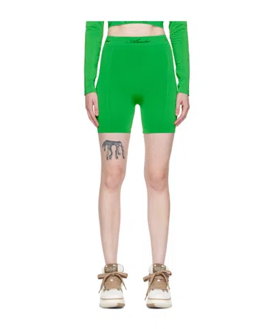 Amiri Green Jacquard Shorts In Fern Green