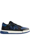 Amiri Low Top Perforated Leather Sneakers In Black