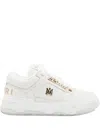 Amiri White Sneakers With Logo Patch On The Side And Logo Lettering On The Rear In Leather Man In Red