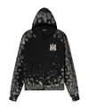 Amiri Logo-embroidered Bandana-print Hoodie In Black