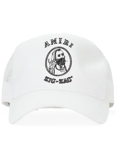 Amiri Logo-embroidered Baseball Cap In White