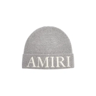 Pre-owned Amiri Logo Embroidered Beanie 'grey' | Men's Size Onesize In Gray
