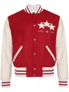 Amiri Logo-embroidered Bomber Jacket In 红色