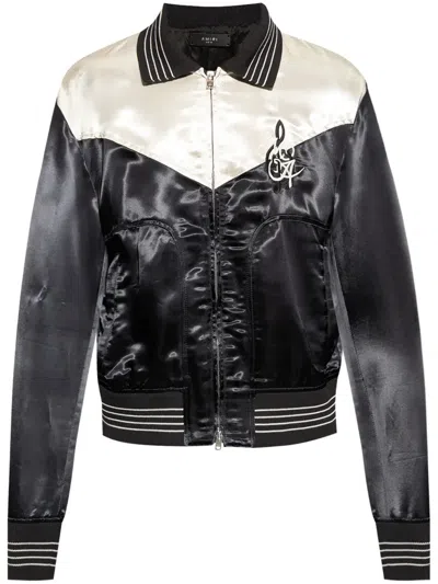 AMIRI LOGO-EMBROIDERED BOMBER JACKET