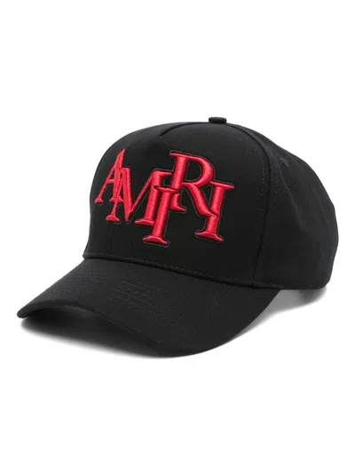 Amiri Logo-embroidered Cap In Schwarz