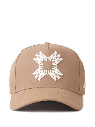 Amiri Logo-embroidered Cotton Cap In Neutrals