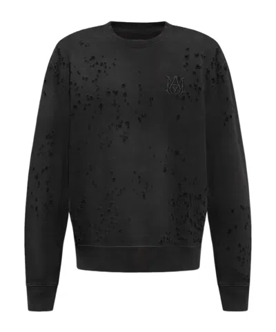 AMIRI LOGO-EMBROIDERED COTTON SWEATSHIRT