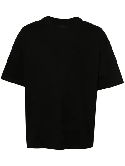Amiri Cotton T-shirt With Front Logo Print In Black