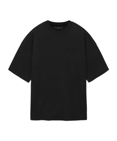 Amiri Logo-embroidered Cotton T-shirt In Black