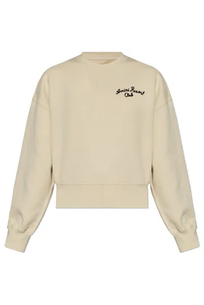 Amiri Resort Club Cotton Sweatshirt In Beige