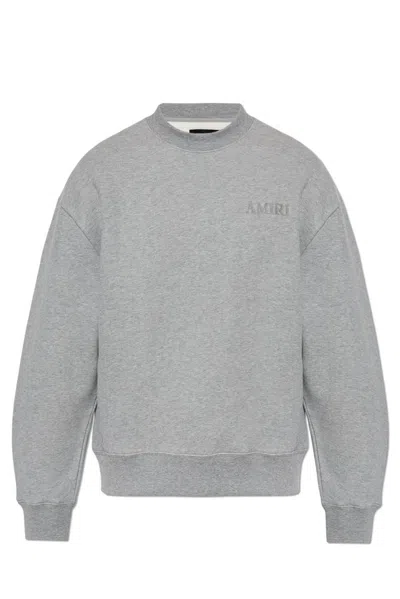 Amiri Embroidered-logo Sweatshirt In Grey