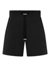 Amiri Logo-embroidered Drawstring Shorts In Black