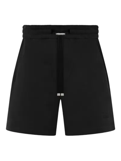 Amiri Logo-embroidered Drawstring Shorts In Black