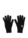Amiri Logo-embroidered Gloves In Black
