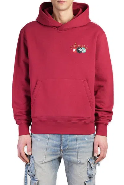 Amiri Sweatshirt In Bordeaux Cotton In Red
