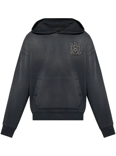 Amiri Logo-embroidered Hoodie In Black