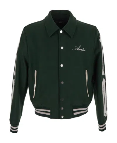 Amiri Long-sleeved Wool Casual Jacket In Black