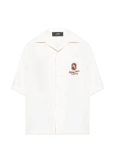 Amiri Logo-embroidered Shirt In White